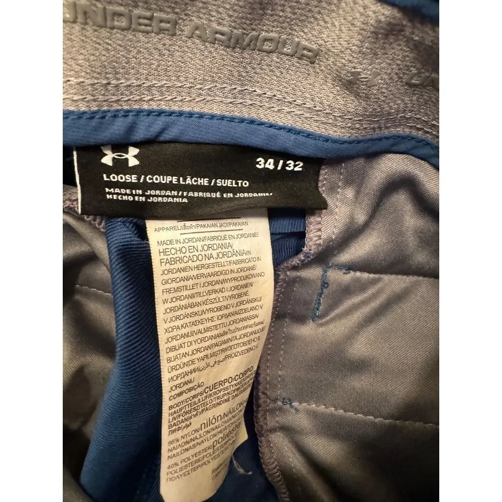 Under Armour UA Match Play comfort waist Vented Golf Pants Blue Mens Size 32x32*